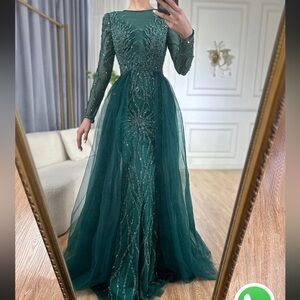 Emerald Sequin Wedding Dress